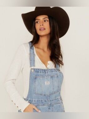Levi's Light Blue Denim Overalls Two Horse Brand - M